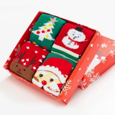 산타 수면 양말 (4개 1세트)