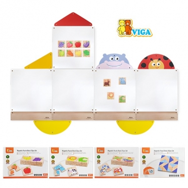 [VIGA] 5-동물 자동차 자석 보드판 벽걸이 (자석놀이 4종)